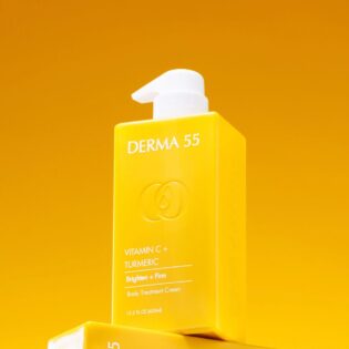 DERMA 55 -Vitamin C + Turmeric Body Treatment Cream 15.2 oz 450ml